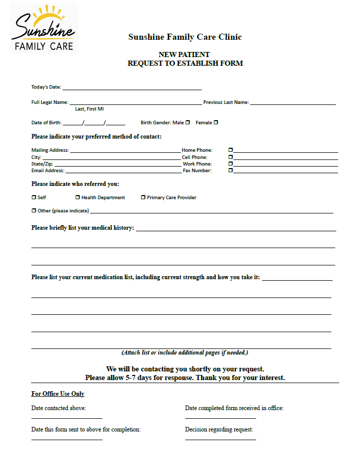 New Patient Request Image